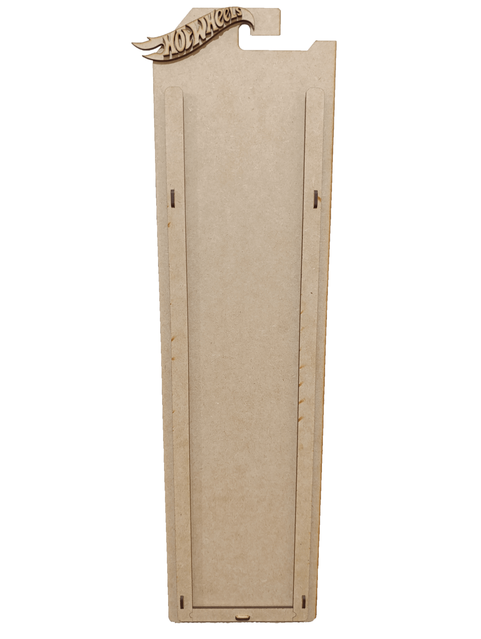 Exhibidor de Carritos Hot Wheels de MDF para 10 carritos Natural