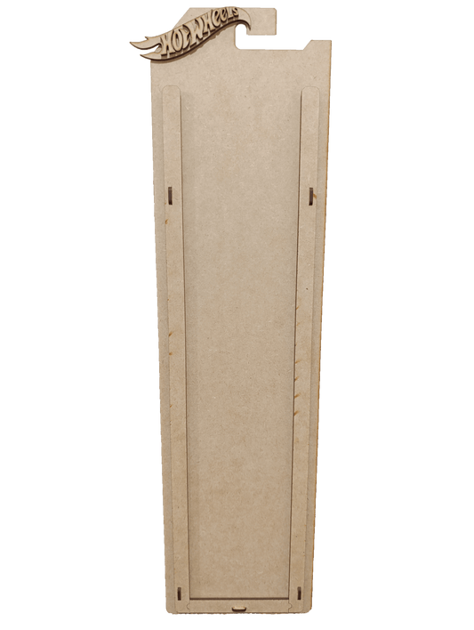 Exhibidor de Carritos Hot Wheels de MDF para 10 carritos Natural