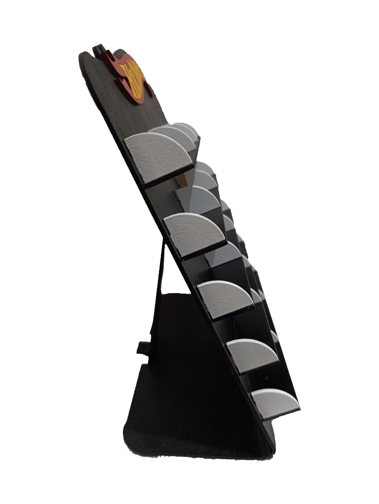 Exhibidor de Carritos Hot Wheels de MDF para 15 carritos Color negro