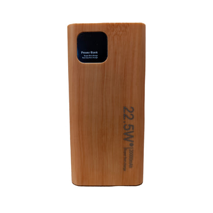 PowerBank con acabado en Bambú - 20,000mAh