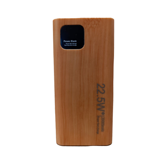 PowerBank con acabado en Bambú - 20,000mAh