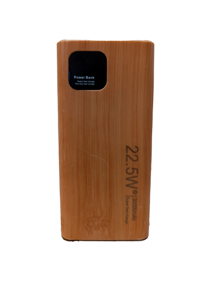 PowerBank con acabado en Bambú - 30,000mAh
